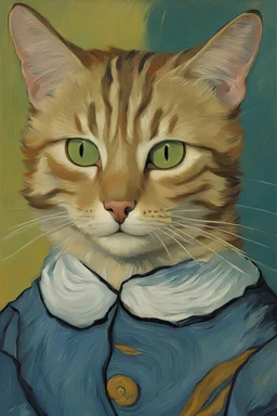 Portrait of a cat by Van Gogh