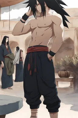 Madara but he is at a desert alone