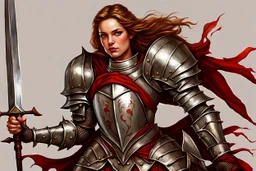 lady knight nice legsoil painting