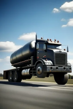 oil truck flying