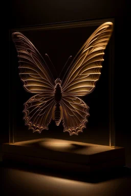 The cover of the song is engraved with a light brown butterfly illuminated