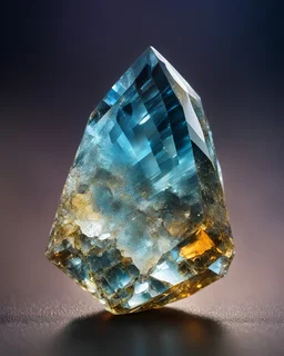 A piece of Topaz mineral, realistic, ultra detailed, well defined, a masterpiece, photo realistic, on a spectacular solid color background, sharp photography with sharp focus, high definition, centered image, full body length