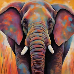intense colors little elephant