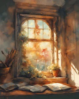 a collection of poems, a window into the world of fairy tales, a set of dreams, a light watercolor sketch, by Leonid Afremov & Benedick Bana & Atelier Olschinsky & Ian McQue