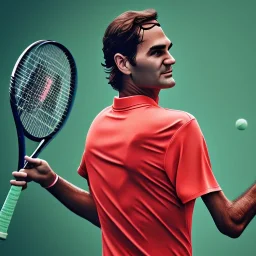 roger federer, 8k , raquet, ball, roland garros, details, humareda style, light eyes, happiness