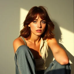 Jane birkin in jeans, light and shadow