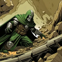 dr doom falling down into a pit