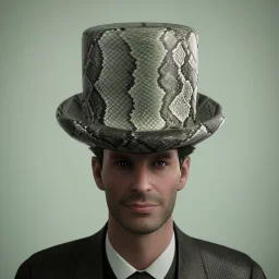 Snake wearing a top hat