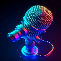 isometric style Secret writing of the microphone. vibrant, beautiful, crisp, detailed, ultra detailed, intricate, 4k, highly detailed