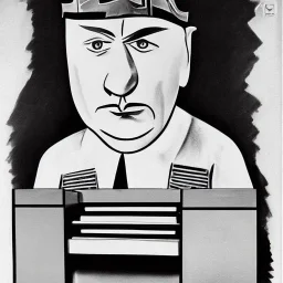 Hitler play hammond organ by picasso