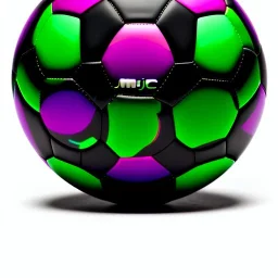 Soccer ball outerspace black, neon