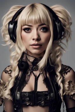 Amazingly Stunningly detailed, ultra Realistic photography of presenter Holly Willoughby cosplaying as singer Suzuka Nakamoto wearing one of Suzuka's stage outfits with Suzuka's hairstyle and make up, with Babymetal band instead of singer Suzuka Nakamoto, highly detailed, full body, soft lighting, ultra realistic, maximum realism,Amazingly Stunningly detailed,ultra realistic, maximum realism, Realistic photography., ultra detailed