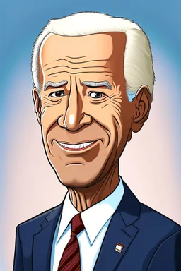 Joe Biden President of the United States of America cartoon 2d