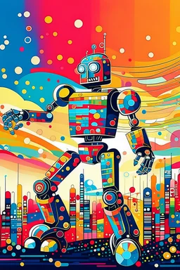 abstract robot dancer electronica music STYLE OF Hiroshi Nagai