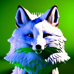 white cristaline fox side view whole body, 8k resolution, ultra hyperdetailed, Unreal Engine 5, ultra colourful, very small details, realistic, realistic lighting