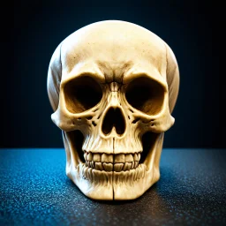 ANATOMICALLY CORRECT digital photograph of the SKULL OF A freshly skinned SMILEY FACE with fine line, highly detailed, high resolution, horrorcore, photorealisitc, awardwinning, action shot, matte, studio lighting, magazine cover