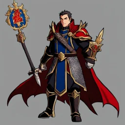 [art for wii No More Heroes style with thick lines] Last of the Dragon-Blooded kings, Uther rose as a Romano-British warlord during the age of collapse. He bore the standard of the red dragon—symbol of fire, war, and conquest—and ruled with iron will and brutal charisma. Desperate to secure his legacy, he bargained with Merlin for power, deceived Igraine, and sired a son in secret: Arthur. Though mighty in battle, Uther’s pride and ambition fractured the realm, leaving be