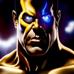 Ultra detailed fullbody Portrait in oil on canvas of Black Adam merges with Thanos,intense stare,extremely detailed digital painting, extremely detailed face,crystal clear Big eyes, mystical colors ,perfectly centered image, perfect composition, rim light, beautiful lighting,masterpiece,8k, stunning scene, raytracing, anatomically correct, in the style of robert e howard and Ken Kelley and Ohrai Noriyoshi and Simon Bisley and tomzj1