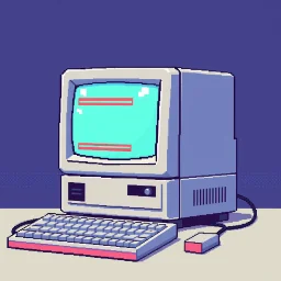 8 bit pixelart of retro pc-98
