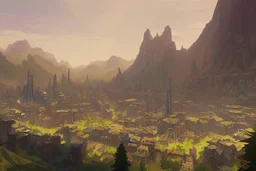 A massive tribal city high in the mountains