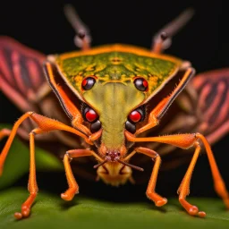 a man-faced_stink_bug, Catacanthus_incarnatus macro HDR photo