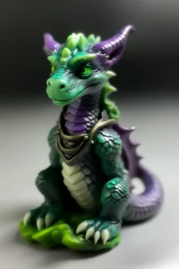 small purple and green pearlescent dragonborn dnd