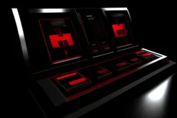 Designing the TARDIS console's critical alert UI: a sleek rectangular box with a thin red border against a black backdrop. "WARNING" boldly in red at the top, followed by "Temporal Instability Detected" and a red exclamation mark icon. Include a small warning symbol and a "[Details]" button for further info. The text flashes or scrolls for emphasis, using vibrant red to ensure urgency and visibility. This UI ensures vital alerts are clear and prominent, crucial for navigating time and space saf