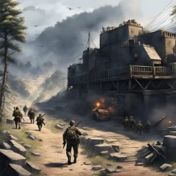 Montez de la mine, descendez des collines, camarades Sortez de la paille, les fusils, la mitraille, les grenades… Ohé ! les tueurs, à la balle ou au couteau tuez vite ! Ohé ! saboteur, attention à ton fardeau… dynamite !