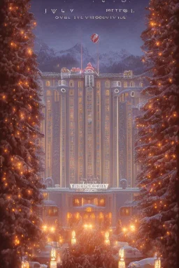 The Overlook Hotel, nostalgic, warm, led lights.