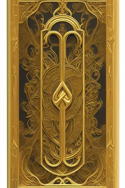 rectangular gold delicate art nouveau book cover