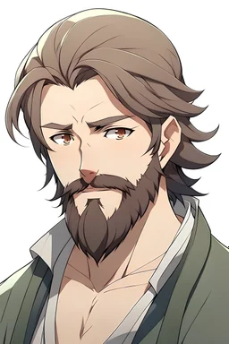 Anime man with beard