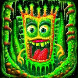 spongebob horror art