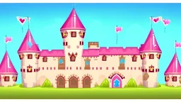 Factory building for party decoration. festive building, castle like