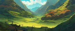 ghibli landscape anime background no character yoichi nishikawa