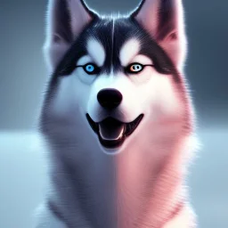 Husky, pink eyes, 8K, cinematic lighting, sharp focus, masterpiece, expert