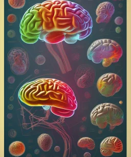 brain, neural network. high detailed. poster