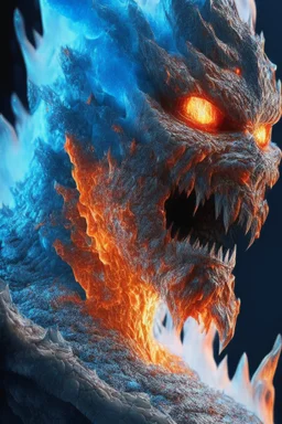 Lava iced fused creature ,insanely detailed,16k resolution,