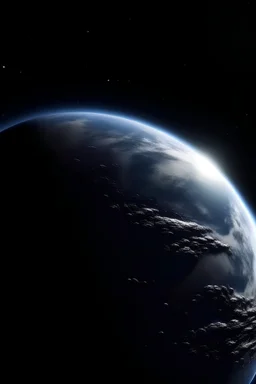 The moon orbiting the earth