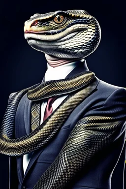 Snake dressed in a business suit