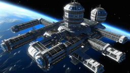 massive orbiting space station