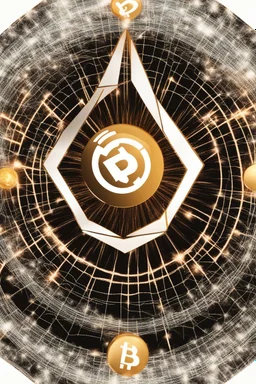 blockchain bticoin firework power technology universe prediction logo