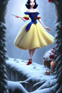 Snow white, beautiful, full body, soft