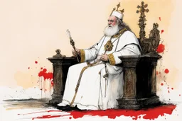 [art by Ralph Steadman] Pope Leo XIV