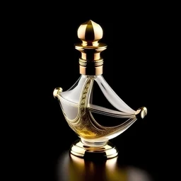 ship shaped bottle of perfume with cap