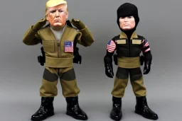 Donald Trump scar cheek g.i. joe toy doll wearing black boots