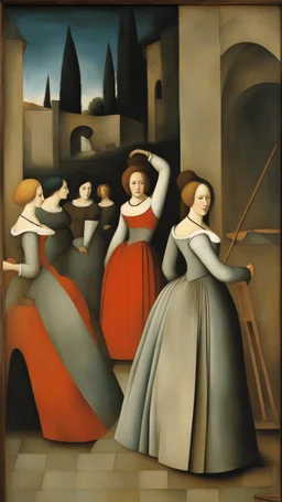 Picassos The Young Ladies of Avignon in Bosch nightmares painting style