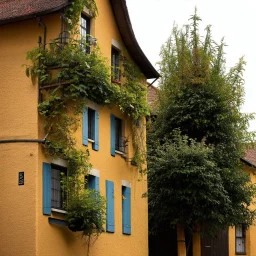 An odd village, details of the houses very accentuated, Max Ernst style, Hasselblad h6d400c