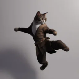 Kung fu ninja cat full body detail, unreal 5, octane render,cinema4d, dynamic lighting, 8k, redshift render, highly, hyperrealism ultra detailed, hyper realistic.