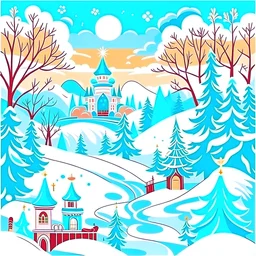 winter wonderland cartoon