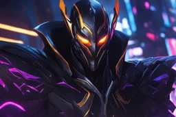 Jhin venom in 8k solo leveling shadow artstyle, jhin mask, wapen, close picture, neon lights, intricate details, highly detailed, high details, detailed portrait, masterpiece,ultra detailed, ultra quality